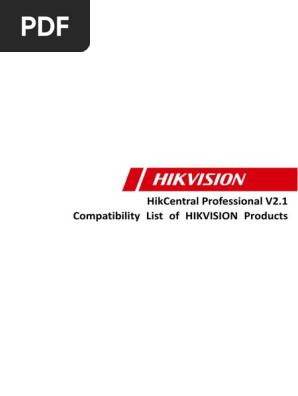 Hikcentral Professional V2 1 Compatibility List Of Hikvision Products Pdf Implied Warranty Private Law