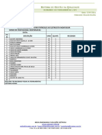 Lista de Ferramental