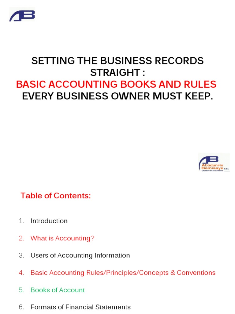 Accounting Essentials for Entrepreneurs | PDF | Debits And Credits ...