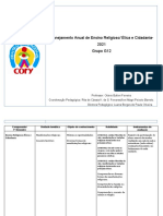 Planejamento Anual de Ensino Religioso/Ética 2021