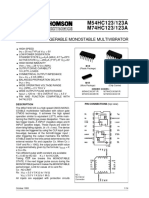 M54HC123/123A M74HC123/123A: Dual Retriggerable Monostable Multivibrator