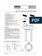 M54HC273 M74HC273: Octal D Type Flip Flop With Clear
