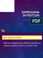 Expressing Intention