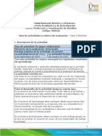 Guía de actividades y Rúbrica de evaluación Unidad 1 fase 2 - Planificar