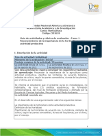 Guía de la actividades y rúbrica de evaluación - Tarea 1 - Reconocimiento de la importancia de la horticultura como actividad productiva