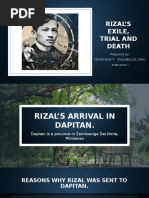 Rizal'S Exile, Trial and Death: Prepared By: Mayeyean T. Taguibalos, RPM Instructor I