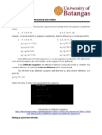 Module 1 Lesson 3 - ARITHMETIC SEQUENCE AND SERIES