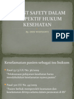 Patient Safety Dalam Perspektif Hukum