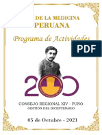 Dia de La Medicina Peruana 2021 - Programa Oficial - Puno