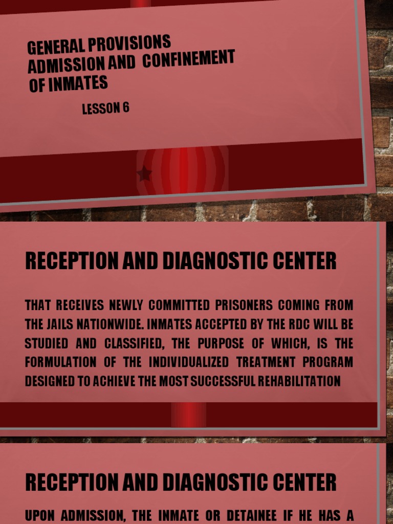 Inmate Admission and Confinement Procedures | PDF | Prison | Prisoner
