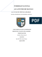 Caracteristicas Fisicas, Propiedades Elasticas y Resitensia de La Madera