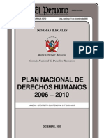 Perú: Plan Nacional de Derechos Humanos 2006 - 2010