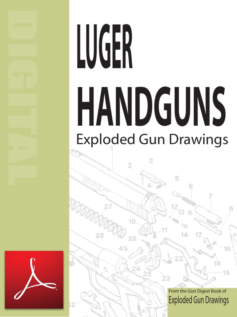 Luger Handgun Parts Diagrams | PDF | Trigger (Firearms) | Weapon Design
