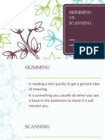 Skimming VS. Scanning: Grade 7
