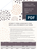 Subject Verb Agreement For Regular and Irregular Verbs: Grade 7