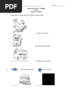 English Summative Test 1st Quarter