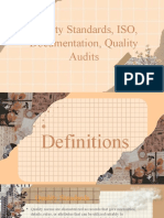 Quality Standards, ISO, Documentation, Quality Audits