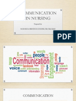 Communication in Nursing: Prepared By: Ronarica Bendicio-Diones, RN, RM, Man