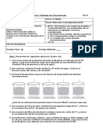 Prueba Disoluciones Unidades de Concentración II 2° Medio Fila A