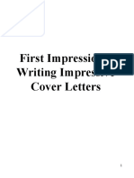 First Impressions: Writing Impressive Cover Letters