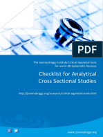 JBI Critical Appraisal-Checklist for Analytical Cross Sectional Studies