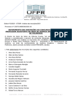 UFPR publica edital para concurso de professor assistente de Química Orgânica