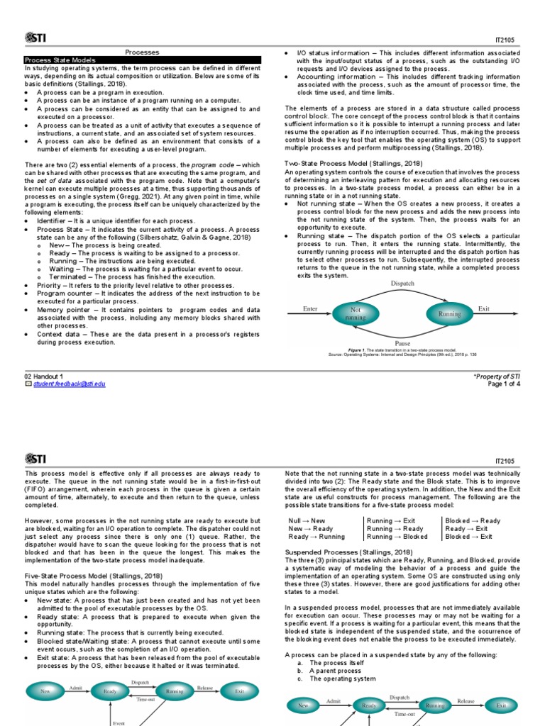Process State Models: Student - Feedback@sti - Edu | PDF | Process ...