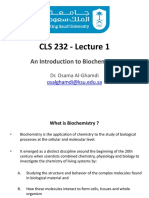 Introduction to Biochemistry