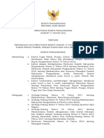 Perbup 71 Tahun 2018 Tentang PERUBAHAN ATAS PERATURAN BUPATI NOMOR 72 TAHUN 2016 TENTANG TUGAS POKOK, FUNGSI, URAIAN TUGAS DAN TATA KERJA KECAMATAN