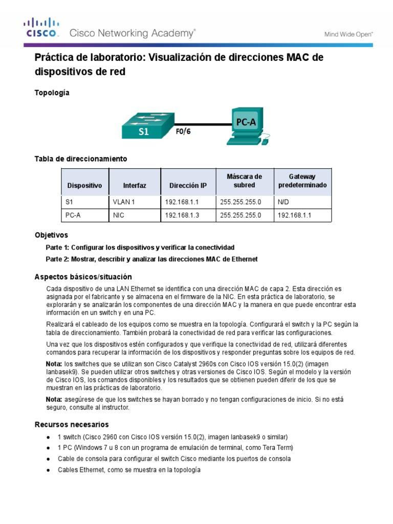 Visualización de Direcciones MAC en Redes | PDF | Controlador de ...