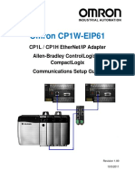 Omron Cp1W-Eip61: Cp1L / Cp1H Ethernet/Ip Adapter Allen-Bradley Controllogix or Compactlogix Communications Setup Guide