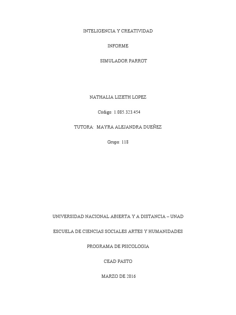 Parrot Simulador Nathalia Lopez PDF