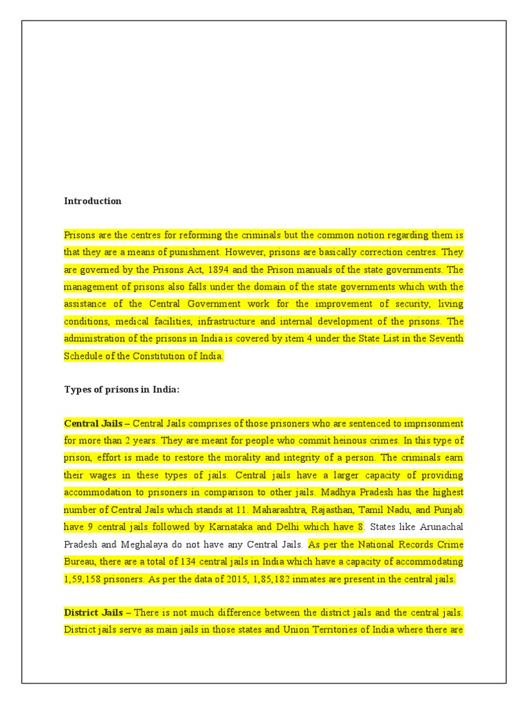 Classification of Prison's | PDF | Criminal Law | Misconduct