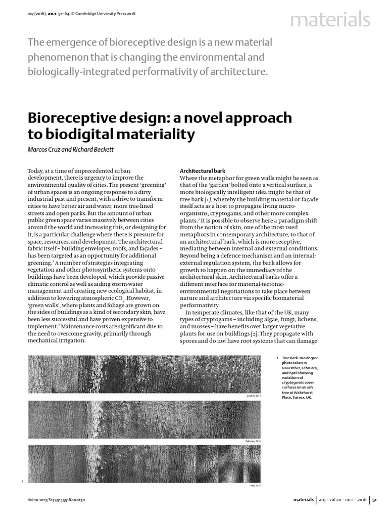 Bio Receptive Concrete PDF Tissue Engineering Biology