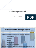 Marketing Research: Dr. D. Ashok