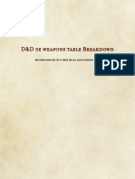 5e Weapon Breakdown