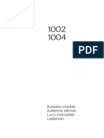 PFAFF Gritzner 1002-1004 Manual (HU)