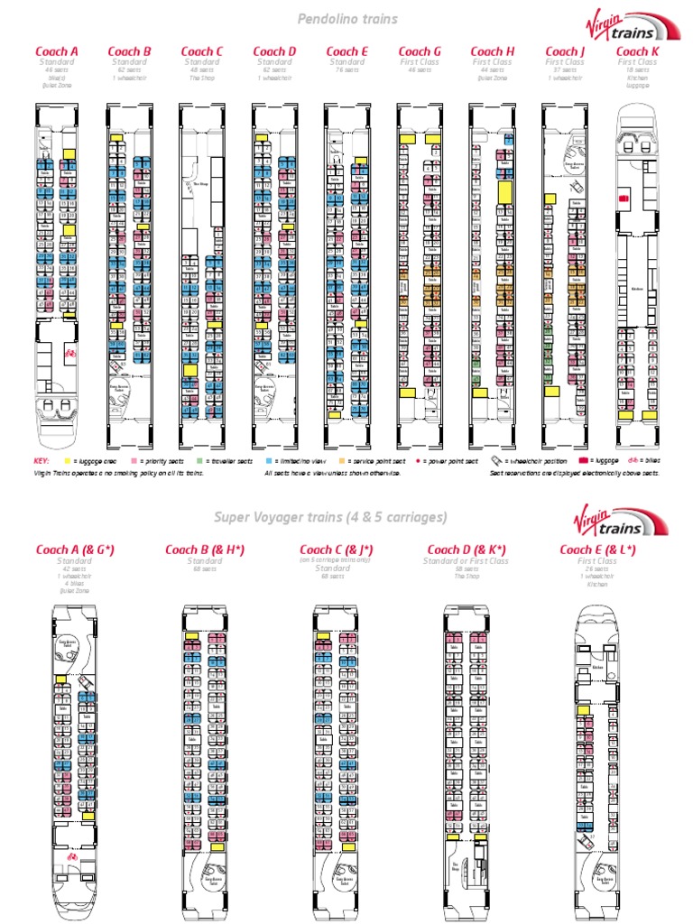 Chart Of Train Seat 