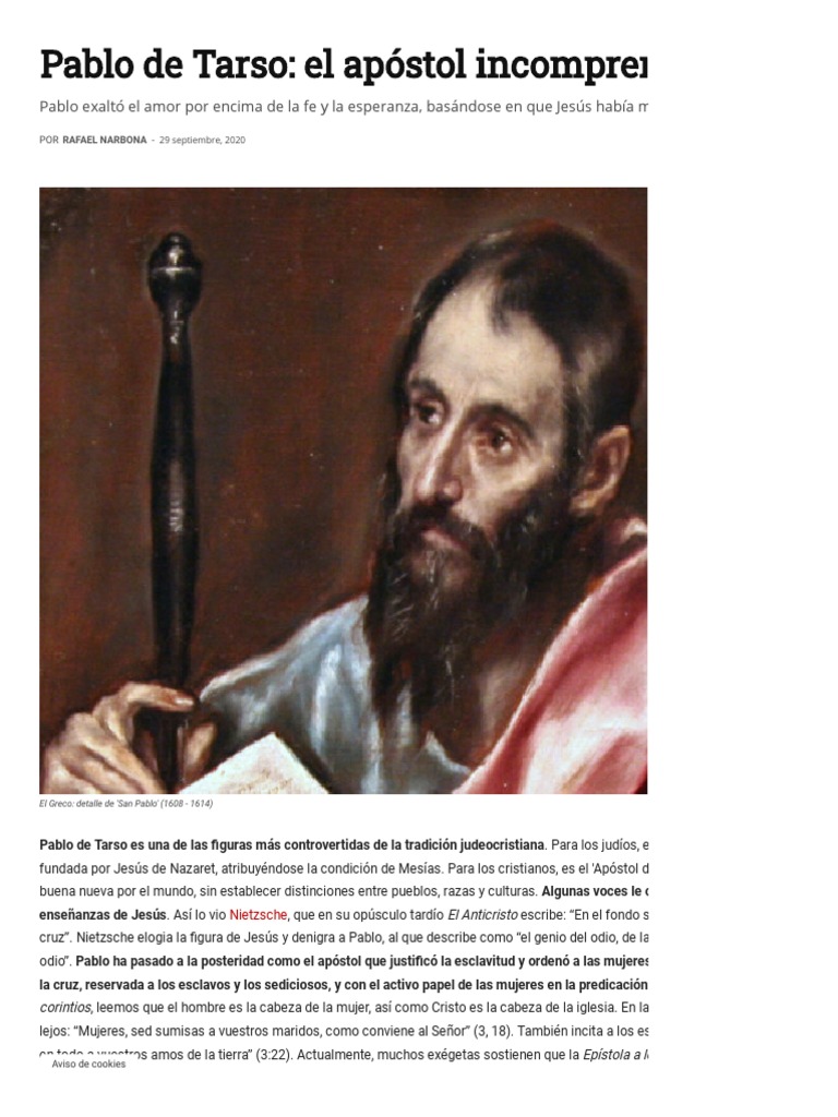 Pablo de Tarso: amor y controversia | PDF | Pablo el apóstol | Jesús