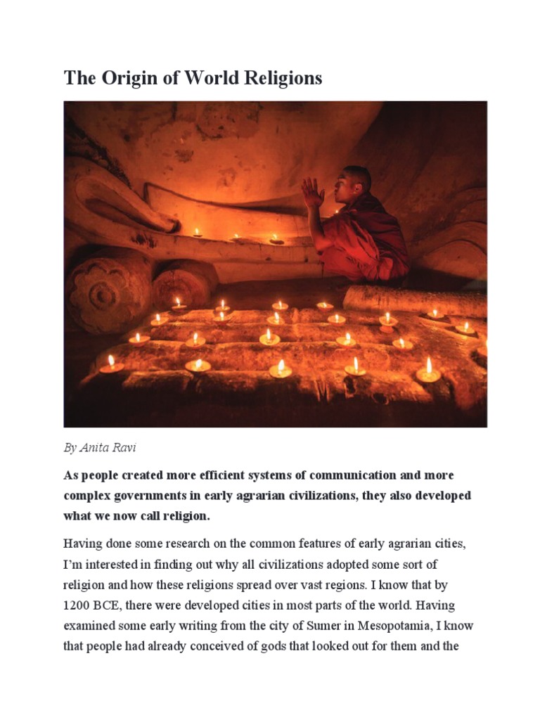 Origins of Major World Religions | PDF | Noble Eightfold Path | Moksha