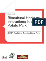 Biocultural Heritage Innovations in The Potato Park: SIFOR Qualitative Baseline Study, Peru