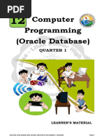 SJLSHS - Computer Programming - Oracle Database