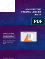 Document The Program Logic or Design