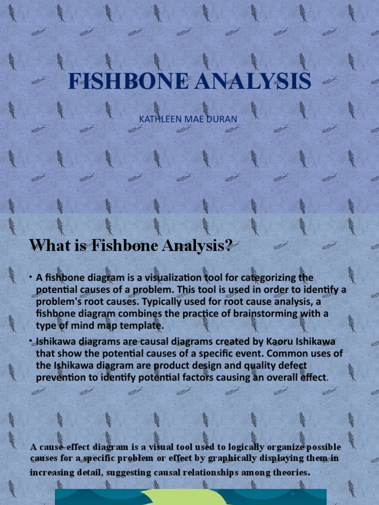 Fishbone Analysis for Root Cause Identification | PDF | Causality ...