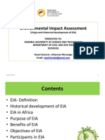 Origin and Historical Development of Environmental Impact Assessments