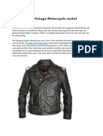 History of A Vintage Motorcycle Jacket