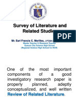 Survey of Literature and Related Studies Guide Questions