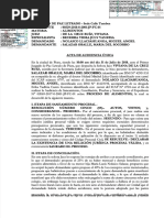 Acta de Audiencia Unica de Alimentos - Fundada en Parte