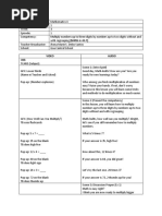 Grade 4 Multiplication Lesson Plan | PDF | Multiplication | Cognition