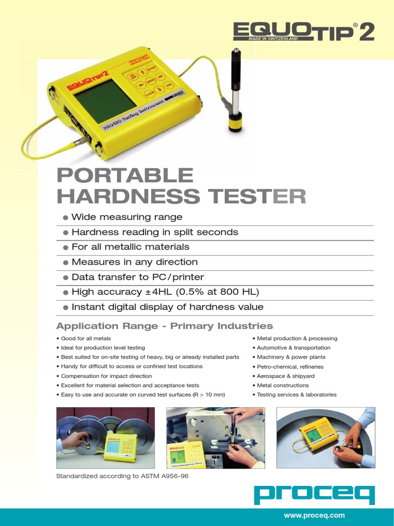 Equotip | PDF | Hardness | Steel